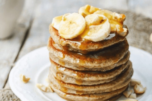 Pancakes de avena con Crema de Cacahuate