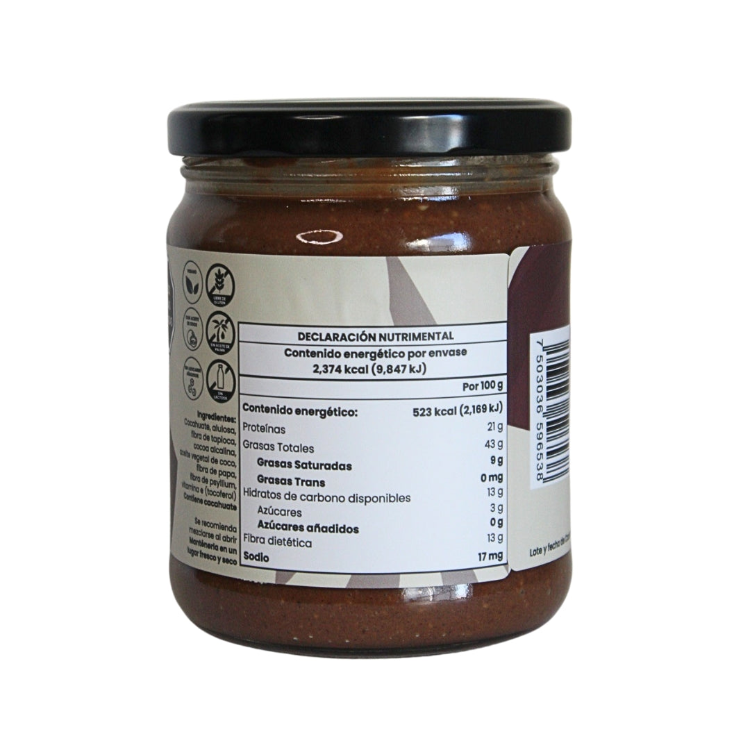 Crema de Cacahuate Natural con Cocoa 454g