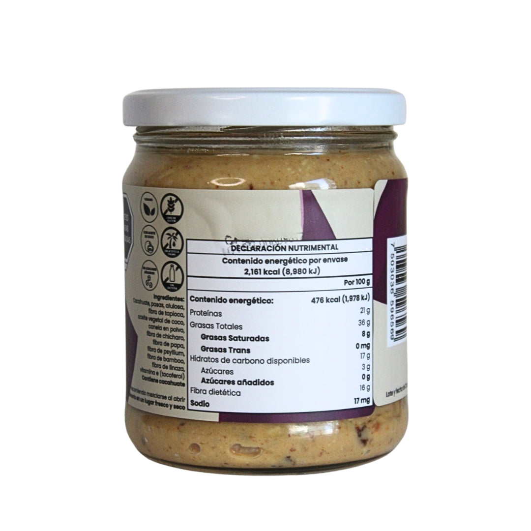 Crema de Cacahuate con Pasas y Canela 454g