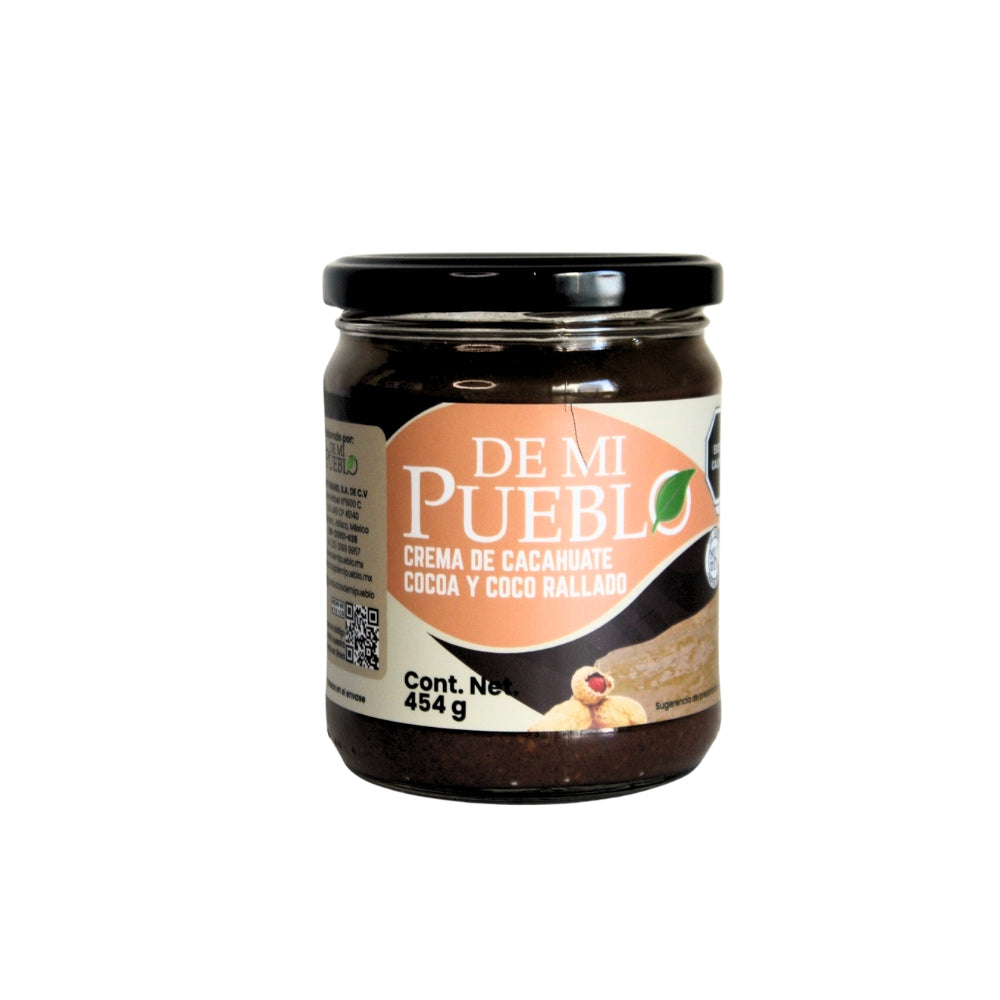 Crema de Cacahuate con Cocoa y Coco Rallado 454g