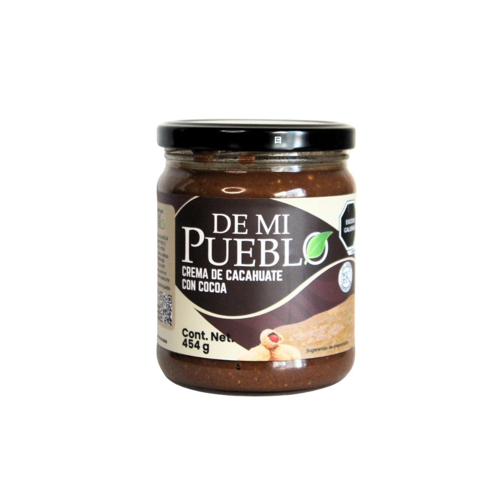 Crema de Cacahuate Natural con Cocoa 454g