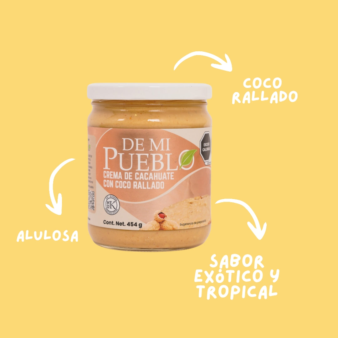 Crema de Cacahuate con Coco Rallado 454g