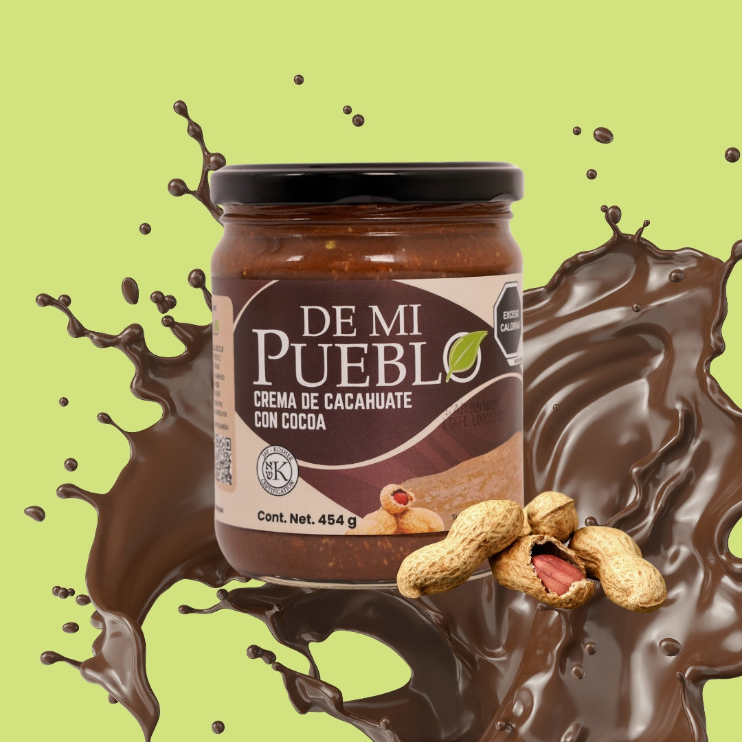 Crema de Cacahuate Natural con Cocoa 454g